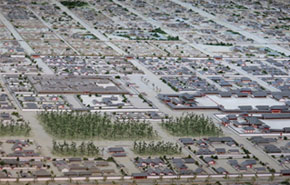 平安京復元模型　内裏・大内裏を西から見る