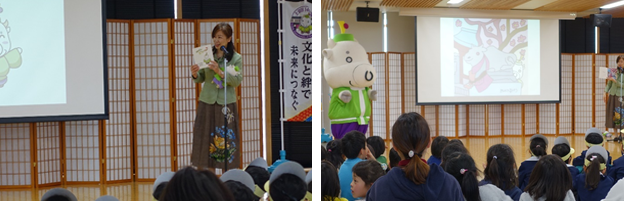 かみぎゅうくんの絵本を披露