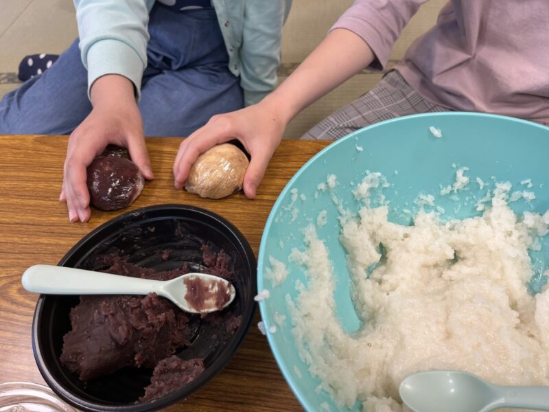 あずきときな粉、どちらもおいしそう