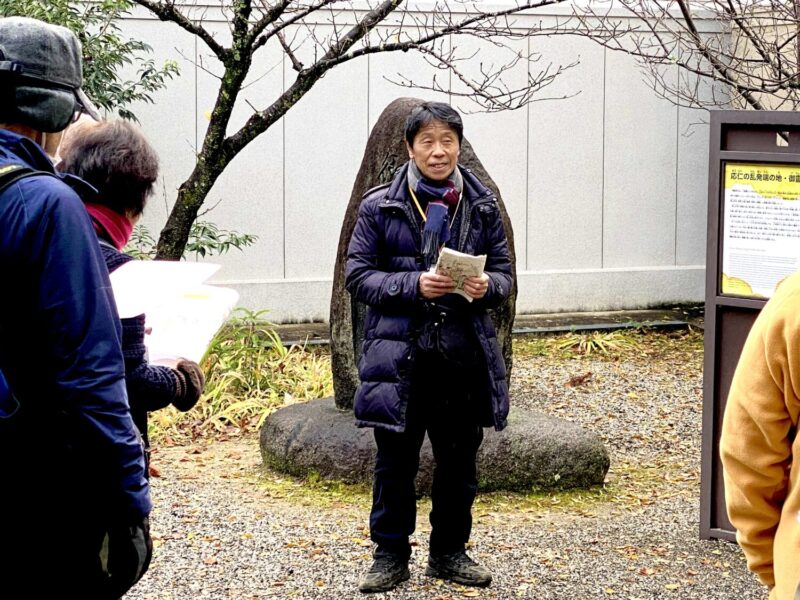 応仁の乱東陣プロジェクト実行委員会細尾真生会長の挨拶