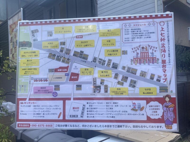 わかりやすい屋台マップが設置されています
