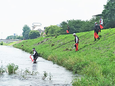 検量が終わった参加者から清掃活動開始