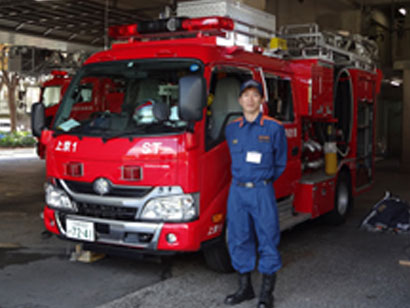 上京第１消防隊の水口さん